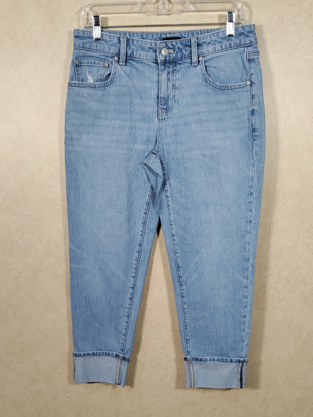 I184 Talbots Light Wash Everyday Relaxed Ankle Jeans 4P